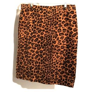 Talbots Super Soft Leopard Print Skirt